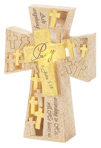 Tabletop Cross: Pray 1 John 5:14 Tabletop Cross: Pray 1 John 5:14