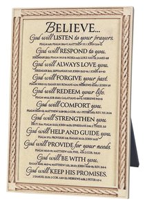 Word Study Plaque: Believe God Will (18cm X 27cm) Word Study Plaque: Believe God Will (18cm X 27cm)