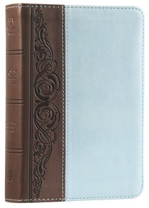 KJV Large Print Compact Bible Brown/Blue Duotone Simulated Leather KJV Large Print Compact Bible Brown/Blue Duotone Simulated Leather