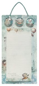Metal Sign List Pad & 3 Magnets (Vintage Balloon Collection Series) Metal Sign List Pad & 3 Magnets (Vintage Balloon Collection Series)