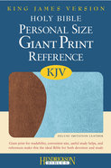 KJV Personal Size Giant Print Reference Bible Chocolate/ Blue Red Letter Edition Imitation Leather