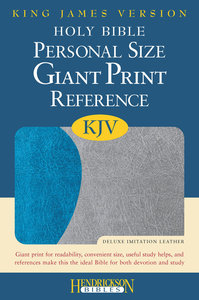 KJV Personal Size Giant Print Reference Bible Blue/Gray Flexisoft KJV Personal Size Giant Print Reference Bible Blue/Gray Flexisoft