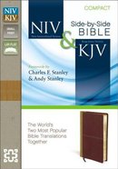 Niv/Kjv Side By Side Bible Compact Camel/Rich Red (Black Letter Edition) Premium Imitation Leather