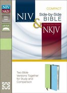 Niv/Nkjv Side-By-Side Bible Compact Melon Green/Turquoise (Black Letter Edition) Premium Imitation Leather