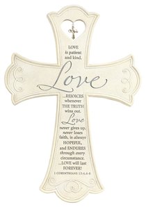 Wall Cross: Love is Large (36cm X 26xm) Wall Cross: Love is Large (36cm X 26xm)