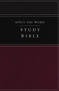 Apply the Word Study Bible Indexed Deep Rose/Black (Red Letter Edition) Imitation Leather