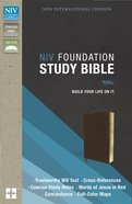 NIV Foundation Study Bible Earth Brown (Red Letter Edition) Premium Imitation Leather