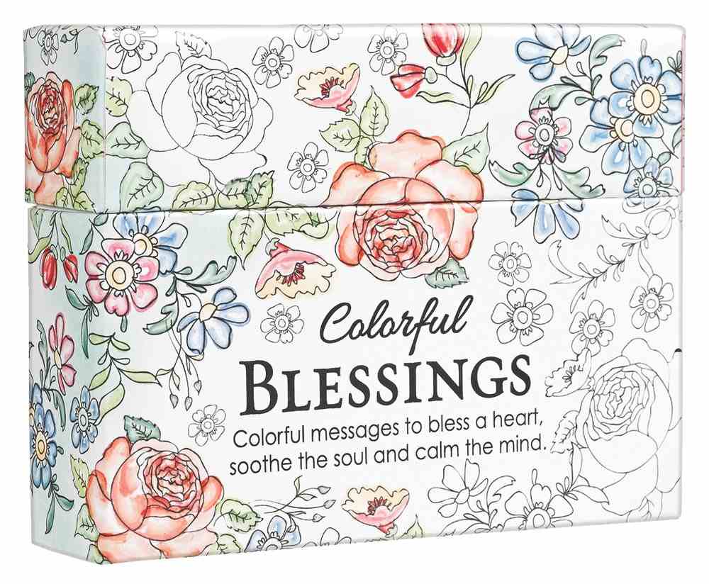 Adult Boxed Coloring Cards Colorful Blessings - 