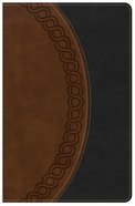 KJV Large Print Personal Size Reference Bible Black/Brown Deluxe Premium Imitation Leather
