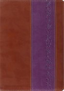 ESV Study Brown/Purple Iris Design (Black Letter Edition) Imitation Leather