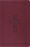 ESV Large Print Thinline Reference Bible Trutone Burgundy Celtic Cross Design (Black Letter Edition) Imitation Leather