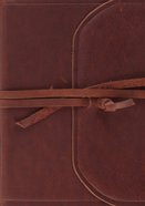 ESV Journaling Bible Large Print Brown Flap With Strap (Black Letter Edition) Genuine Leather