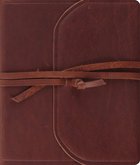 ESV Premium Journaling Bible Brown Flap With Strap (Black Letter Edition) Genuine Leather