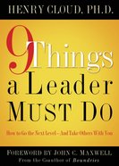 9 Things a Leader Must Do eBook