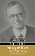 Theology and Church (Karl Barth Series) eBook
