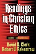 Readings in Christian Ethics (Vol 1) Paperback