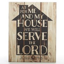 Plaque Mdf: As For Me and My House (Joshua 24:15) Plaque Mdf: As For Me and My House (Joshua 24:15)