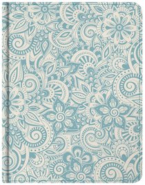 NKJV Notetaking Bible Blue Floral NKJV Notetaking Bible Blue Floral