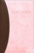Kjver Thinline Personal Size Bible Chocolate/Pink Imitation Leather