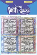 Ten Commandments (6 Sheets, 24 Stickers) (Stickers Faith That Sticks Series) Stickers
