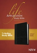 NIV Life Application Study Bible Personal Size Black/Onyx (Black Letter Edition) Imitation Leather