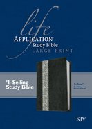 KJV Large Print Life Application Study Bible Black/Vintage Ivory Floral (Red Letter Edition) Imitation Leather