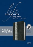 KJV Large Print Life Application Study Bible Indexed Black/Vintage Ivory Floral (Red Letter Edition) Imitation Leather