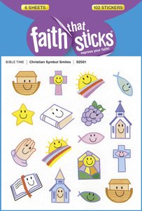 Christian Symbol Smiles (6 Sheets, 102 Stickers) (Stickers Faith That Sticks Series) Christian Symbol Smiles (6 Sheets, 102 Stickers) (Stickers Faith That Sticks Series)