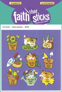 Gods Garden (6 Sheets, 54 Stickers) (Stickers Faith That Sticks Series) Gods Garden (6 Sheets, 54 Stickers) (Stickers Faith That Sticks Series)