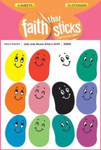 Jolly Jelly Beans Stick-N-Sniff (6 Sheets, 72 Stickers) (Stickers Faith That Sticks Series) Jolly Jelly Beans Stick-N-Sniff (6 Sheets, 72 Stickers) (Stickers Faith That Sticks Series)