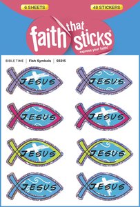 Fish Symbols (6 Sheets, 48 Stickers) (Stickers Faith That Sticks Series) Fish Symbols (6 Sheets, 48 Stickers) (Stickers Faith That Sticks Series)