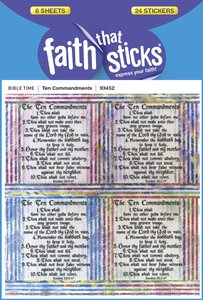 Ten Commandments (6 Sheets, 24 Stickers) (Stickers Faith That Sticks Series) Ten Commandments (6 Sheets, 24 Stickers) (Stickers Faith That Sticks Series)