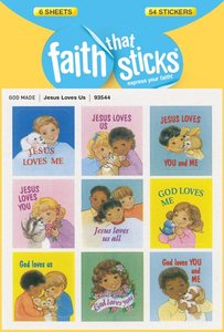 Jesus Loves Us (6 Sheets, 54 Stickers) (Stickers Faith That Sticks Series) Jesus Loves Us (6 Sheets, 54 Stickers) (Stickers Faith That Sticks Series)
