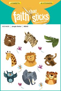 Jungle Safari (6 Sheets, 90 Stickers) (Stickers Faith That Sticks Series) Jungle Safari (6 Sheets, 90 Stickers) (Stickers Faith That Sticks Series)