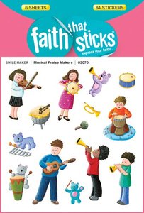 Musical Praise Makers (6 Sheets, 84 Stickers) (Stickers Faith That Sticks Series) Musical Praise Makers (6 Sheets, 84 Stickers) (Stickers Faith That Sticks Series)
