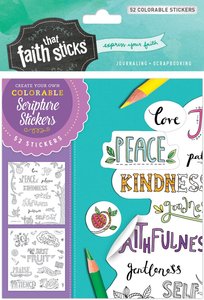 Galatians 5:22-23 (4 Sheets, 52 Colorable Stickers) (Stickers Faith That Sticks Series) Galatians 5:22-23 (4 Sheets, 52 Colorable Stickers) (Stickers Faith That Sticks Series)