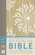 NIV Thinline Bible Linen Edition Abstract Floral Design (Red Letter Edition) Hardback