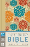 NIV Thinline Bible Linen Edition Colourful Floral Design (Red Letter Edition) Hardback