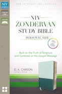 NIV Zondervan Study Personal Size Indexed Green/Blue (Black Letter Edition) Premium Imitation Leather