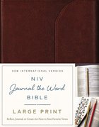 NIV Journal the Word Bible Large Print Brown (Black Letter Edition) Genuine Leather