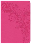 CSB Large Print Compact Reference Bible Pink Red Letter Edition Imitation Leather