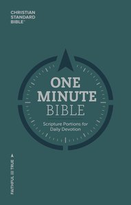CSB One Minute Bible: Scripture Portions For Daily Devotion CSB One Minute Bible: Scripture Portions For Daily Devotion