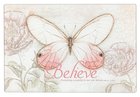 Medium Glass Cutting Board: Believe Butterfly Pink Homeware