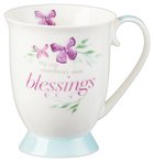 Ceramic Mug Sing For Joy: Blessings (Pale Green/floral/white) Homeware