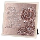 Plaque Moments of Faith Sculpture: Butterfly, Small Square Cast Stone, Mdf Base (2 Cor 5:17) Plaque