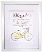 Medium Framed Print: Blessed is She Who Has Believed, Bike, Luke 1:45 Plaque