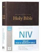 NIV Value Pew and Worship Bible Brown (Black Letter Edition) Hardback