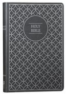 NIV Value Thinline Bible Large Print Gray/Black (Black Letter Edition) Premium Imitation Leather