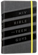 NIV Bible For Teen Guys Charcoal Elastic Closure (Black Letter Edition) Premium Imitation Leather