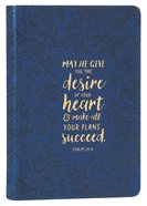 Journal: May He Give You the Desire of Your Heart Navy/Floral, Handy-Sized (Psalm 20:4) Imitation Leather